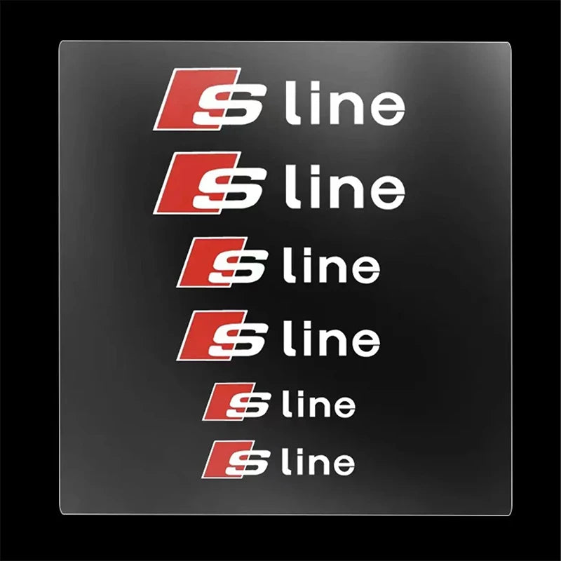 Stickers d’étriers de frein - Audi AutoTouch   AutoTouch Sline Blanc / Planche de sticker