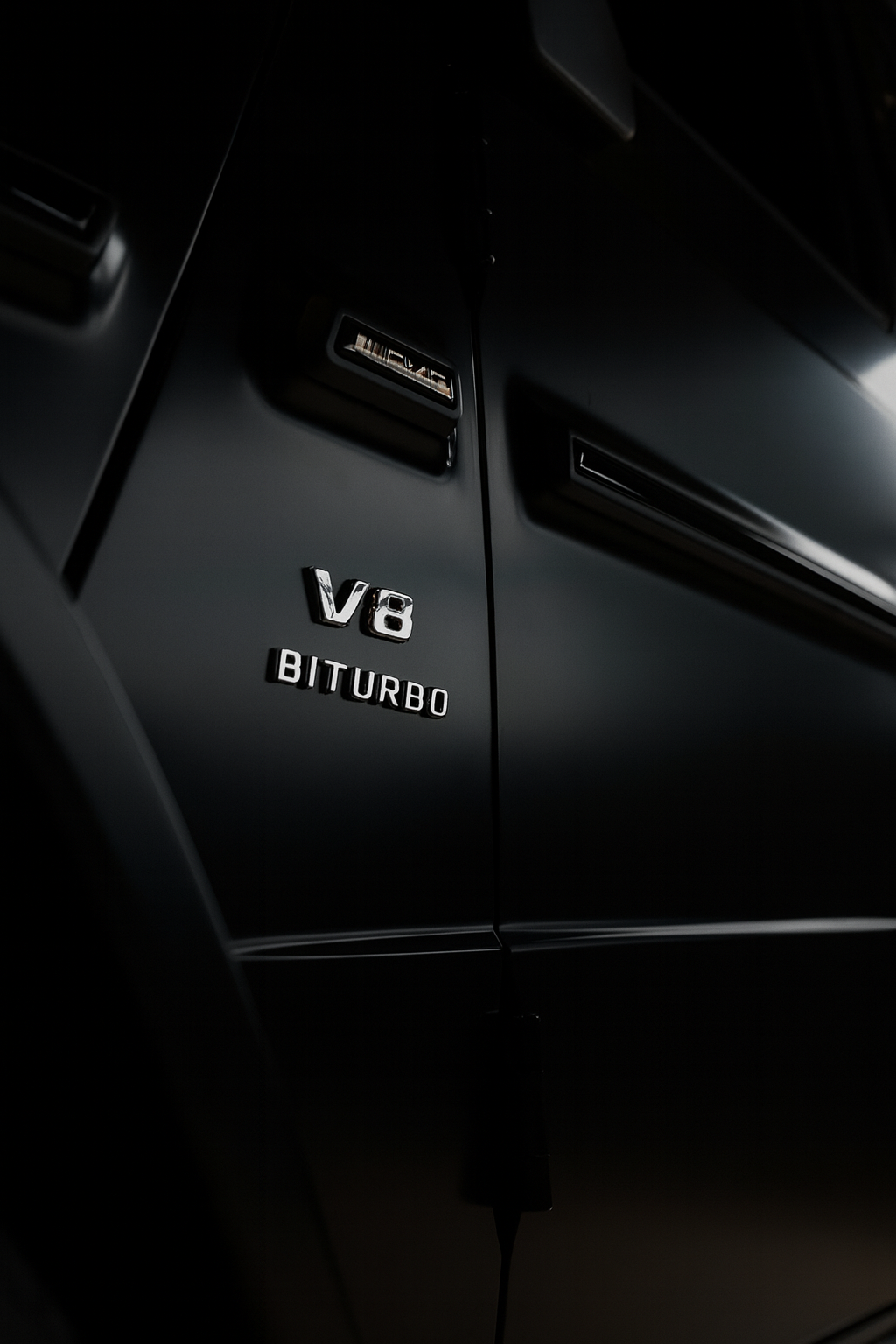 Badge arrière - Mercedes V8 BITURBO C63 AutoTouch   AutoTouch