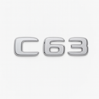 Badge arrière - Mercedes V8 BITURBO C63 AutoTouch   AutoTouch C63 - Chrome