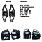 Palettes de changement de vitesse - Fibre de carbone - Audi AutoTouch   AutoTouch Carbone Mat - Modèle B