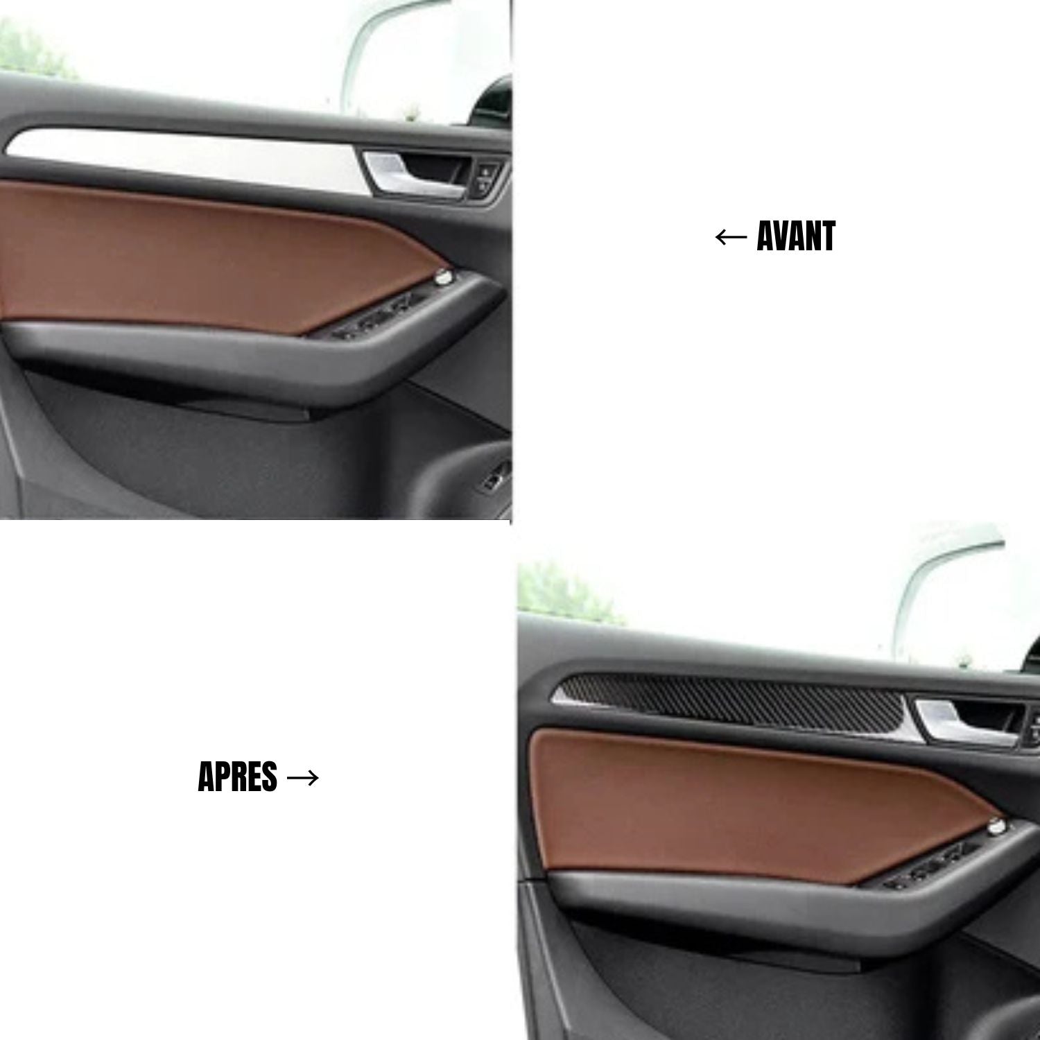 Insert en carbone panneau de porte Audi A4/S4/RS4 B8 - A5/S5/RS5 8T AutoTouch