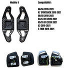 Palettes de changement de vitesse - Fibre de carbone - Audi AutoTouch   AutoTouch Carbone Brillant - Modèle B