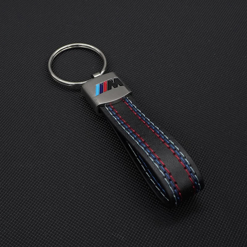 Porte-clés en cuir - BMW Motorsport AutoTouch   AutoTouch Brodé ///M Argent