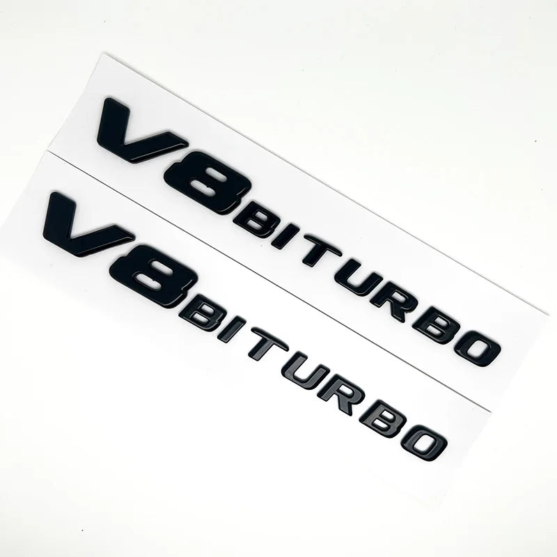 Badge arrière - Mercedes V8 BITURBO C63 AutoTouch   AutoTouch V8 BITURBO - Noir